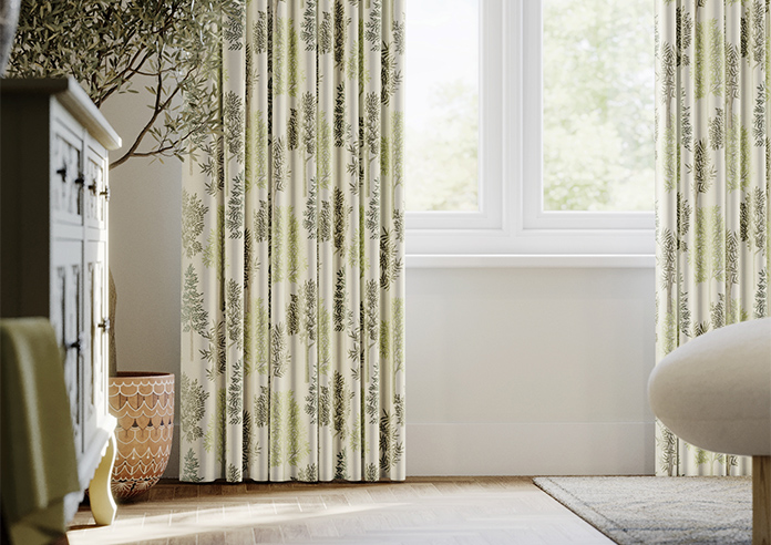 Coppice Faux Silk, Olive - Made to Measure Curtain - Image 5